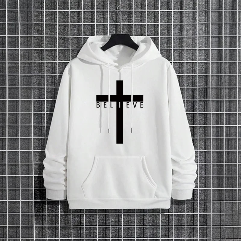 Classic i Believe Cross Hoodie – Unisex Fit