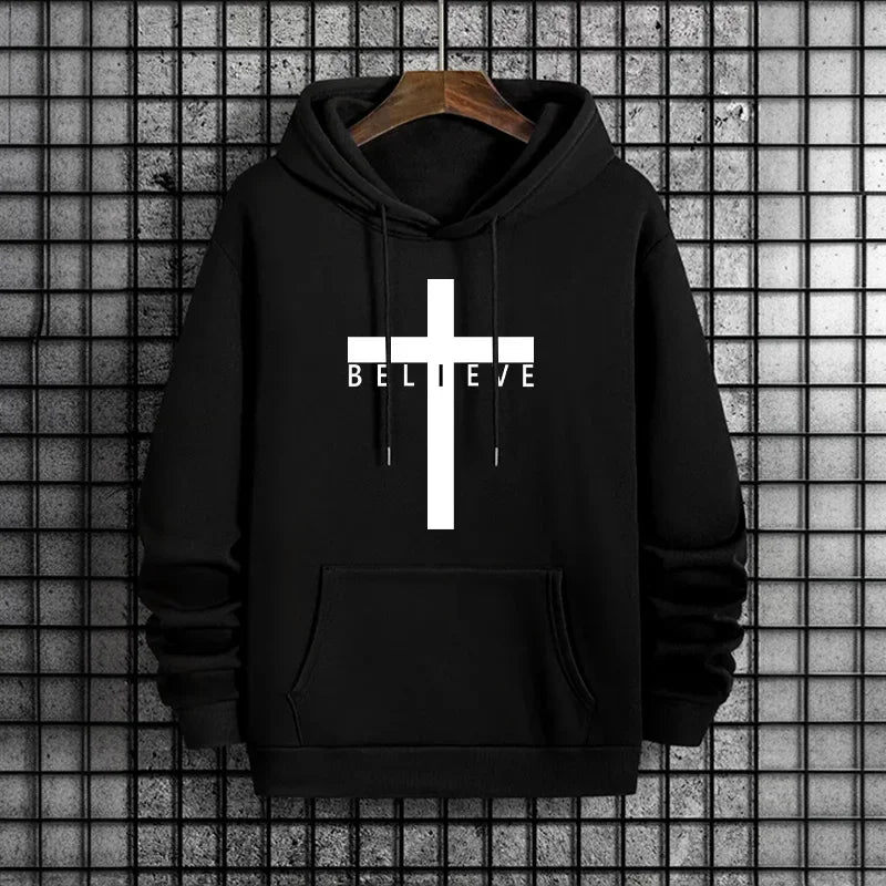 Classic i Believe Cross Hoodie – Unisex Fit