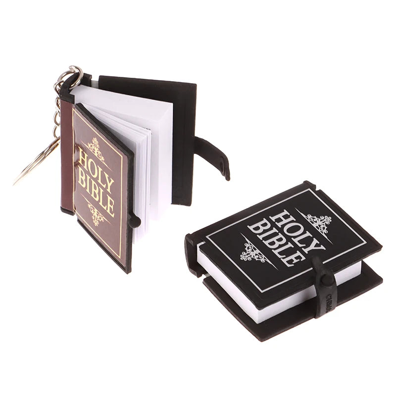 Mini Bible Keychain Christian Cross Pendant Keyring