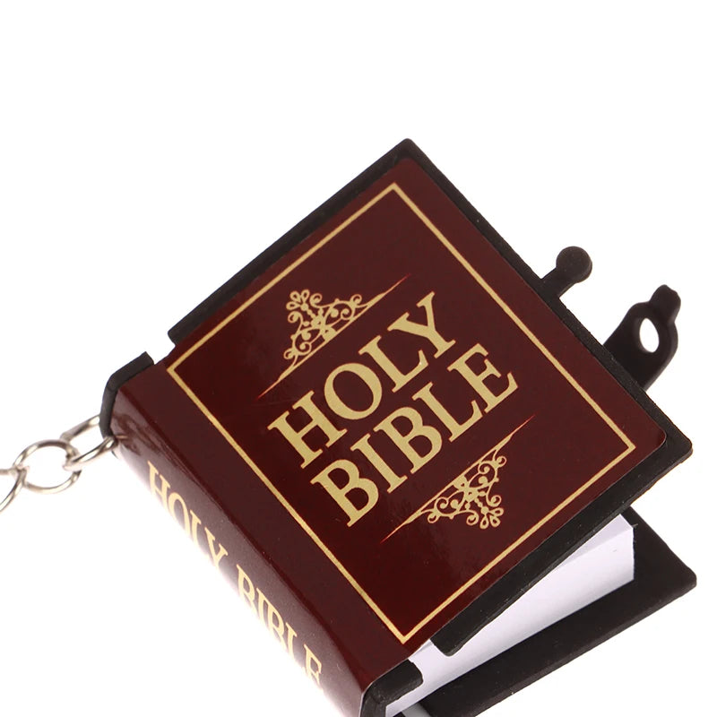 Mini Bible Keychain Christian Cross Pendant Keyring