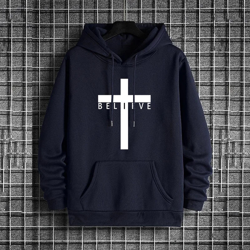 Classic i Believe Cross Hoodie – Unisex Fit