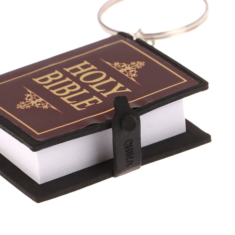 Mini Bible Keychain Christian Cross Pendant Keyring
