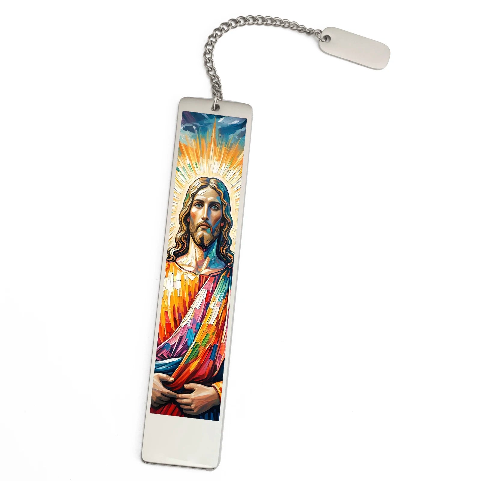 LIKGREAT Christian Jesus Bookmark Stainless Steel Bible Gift