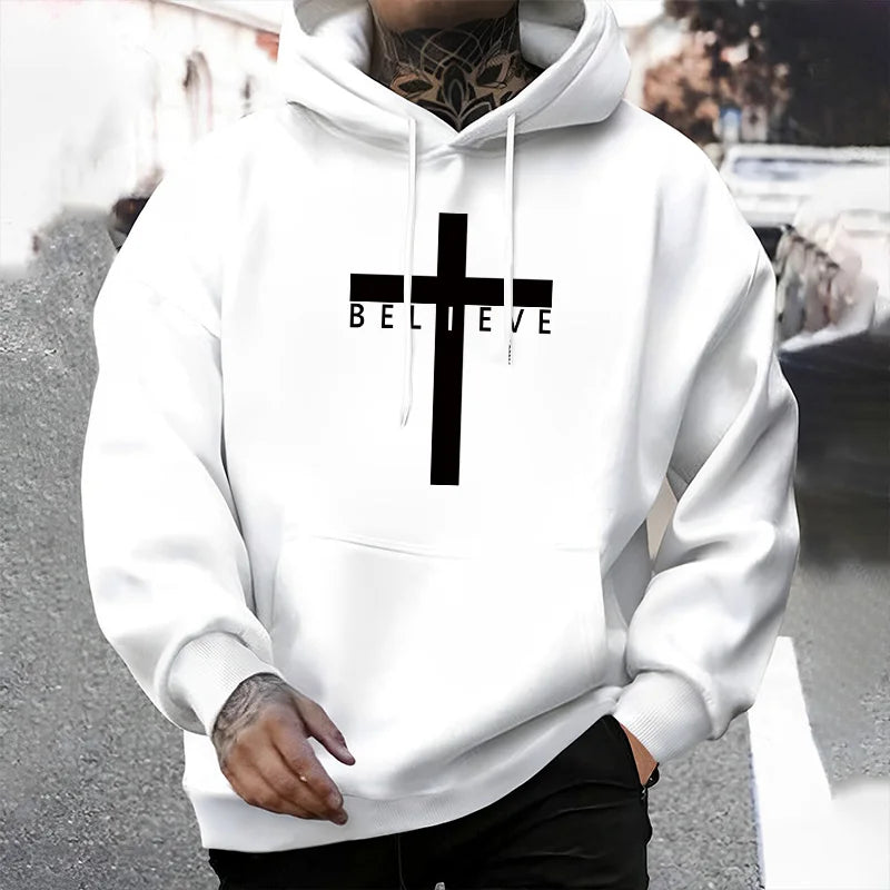 Classic i Believe Cross Hoodie – Unisex Fit