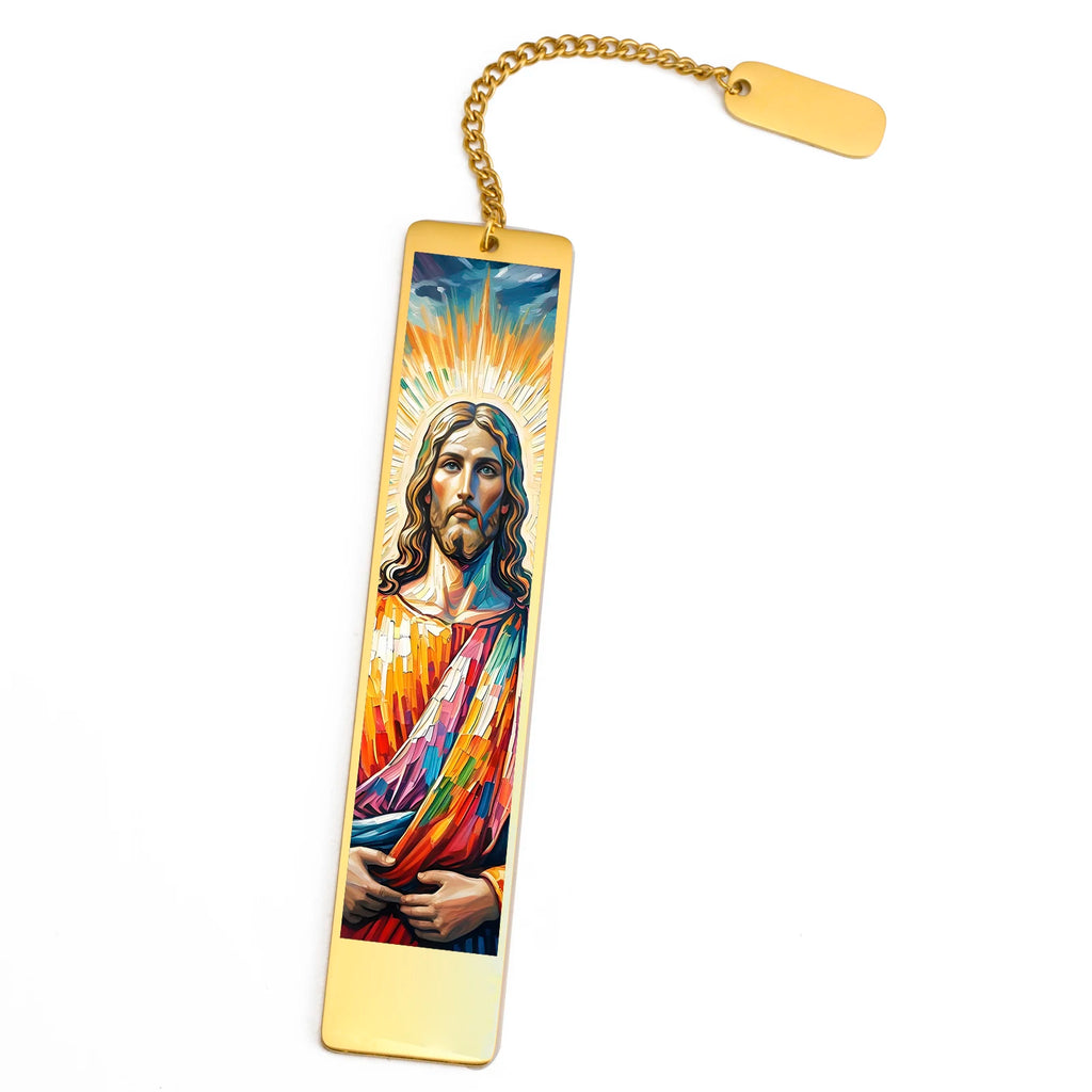 LIKGREAT Christian Jesus Bookmark Stainless Steel Bible Gift