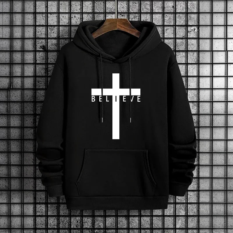 Classic i Believe Cross Hoodie – Unisex Fit