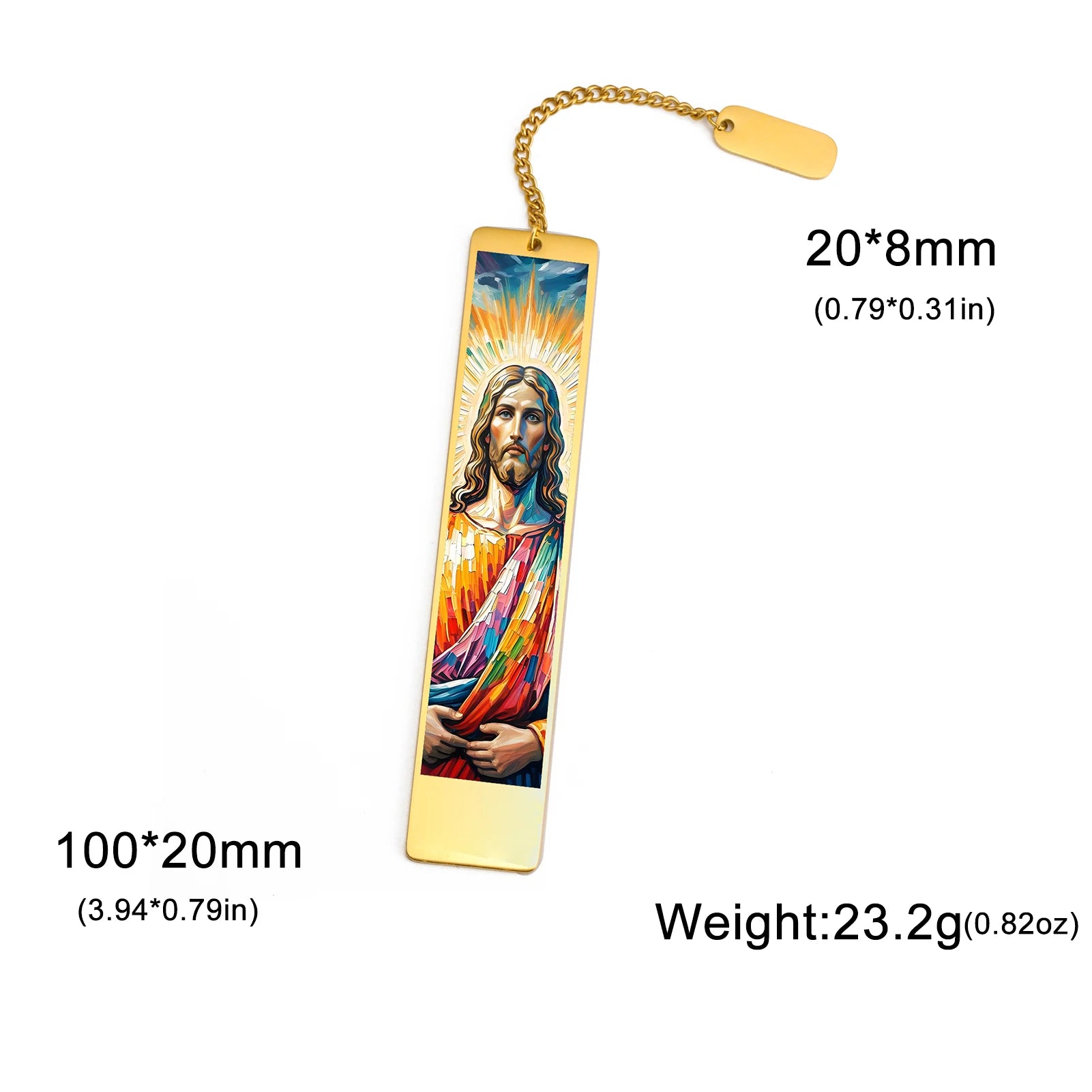 LIKGREAT Christian Jesus Bookmark Stainless Steel Bible Gift