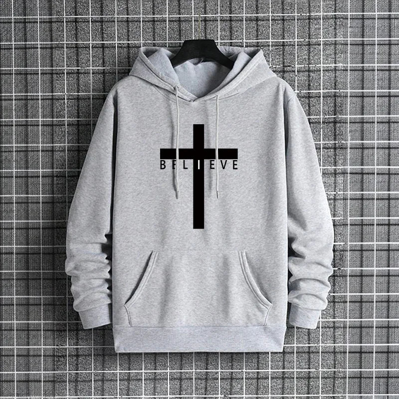 Classic i Believe Cross Hoodie – Unisex Fit
