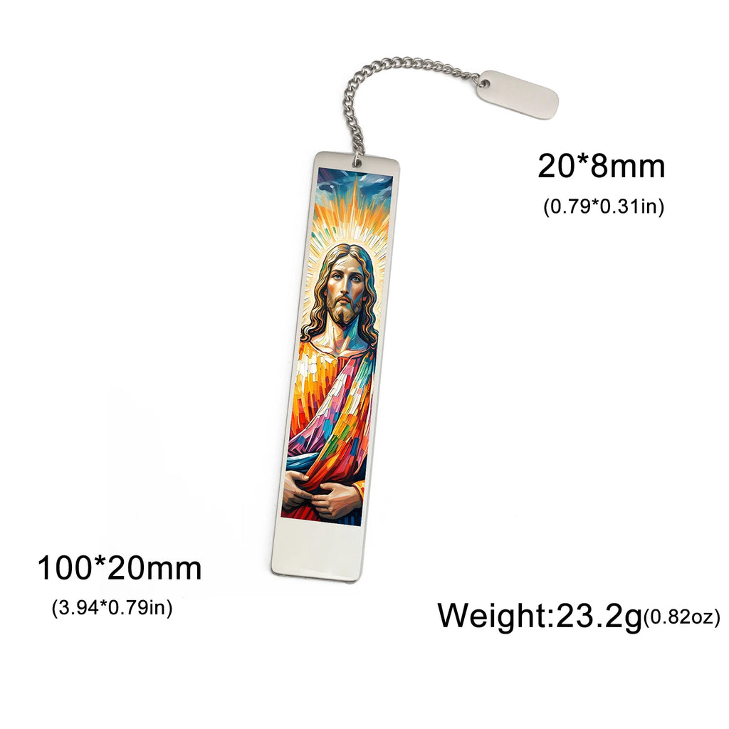 LIKGREAT Christian Jesus Bookmark Stainless Steel Bible Gift