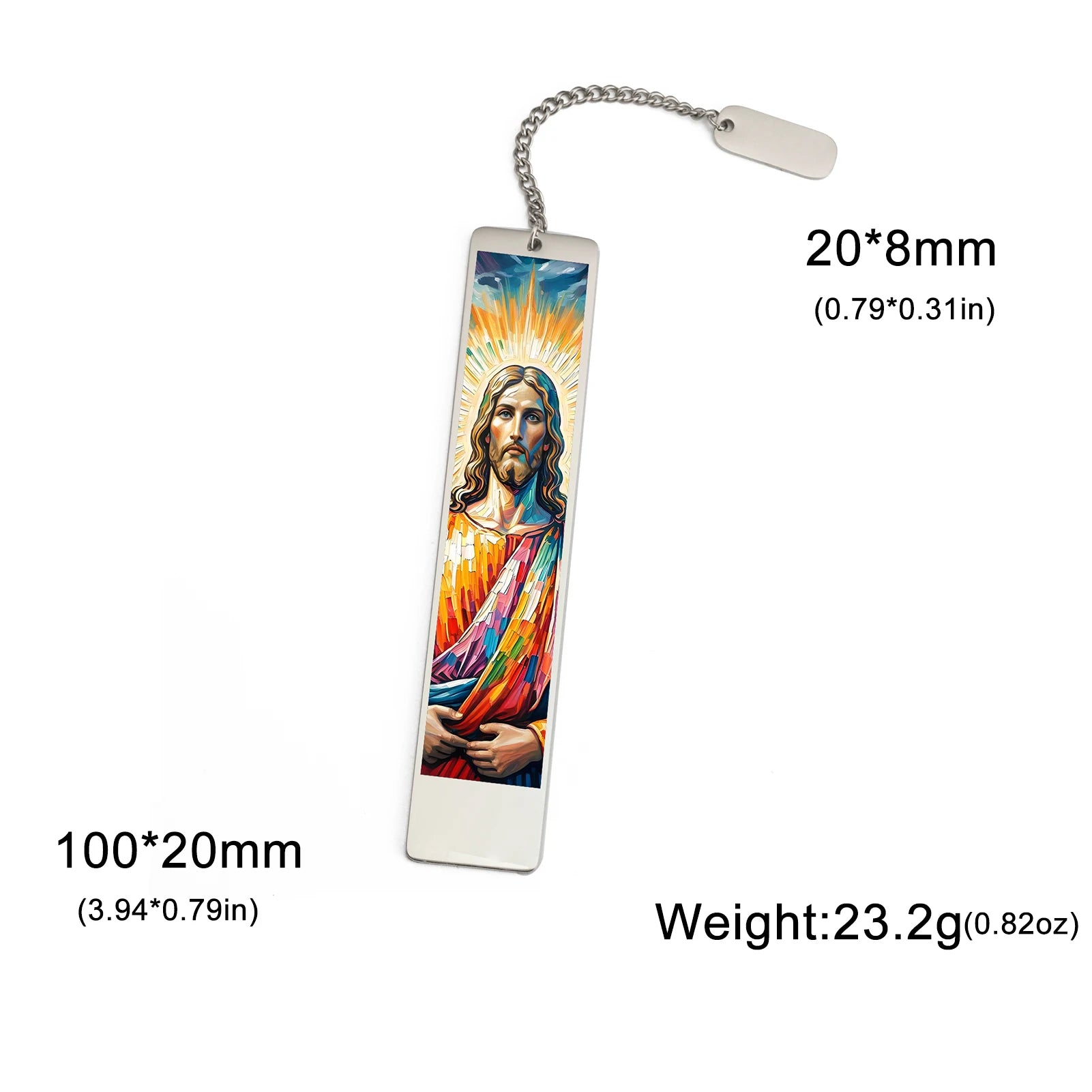 LIKGREAT Christian Jesus Bookmark Stainless Steel Bible Gift