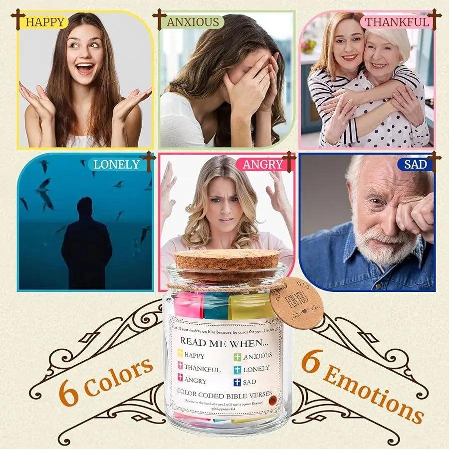 Bible Verse Glass Jar Spanish & English Christian Prayer Jar