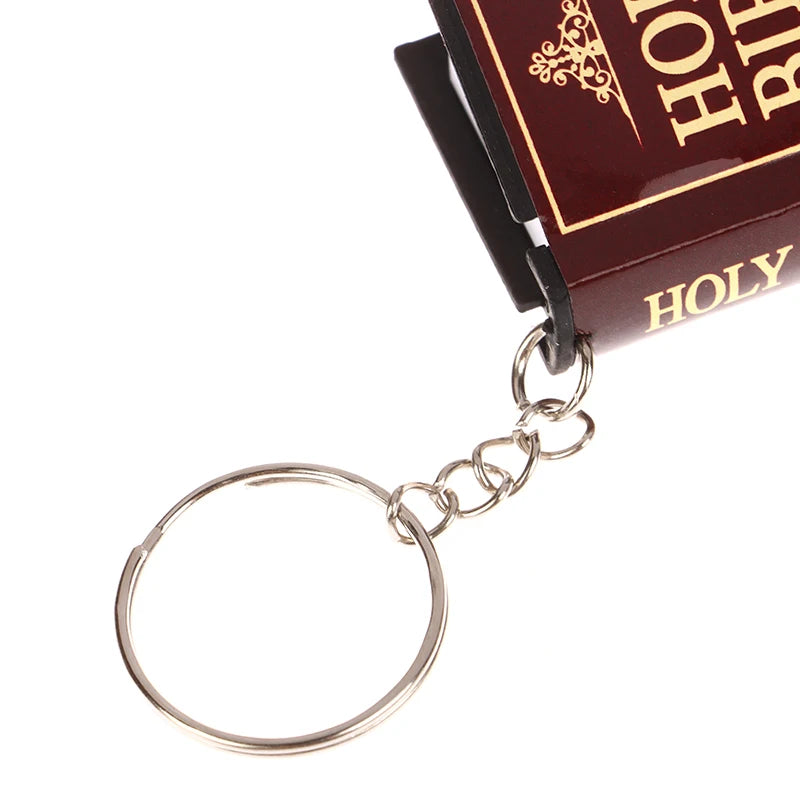 Mini Bible Keychain Christian Cross Pendant Keyring